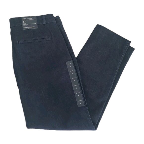 Banana Republic Pants - NWT Banana Republic Sloan Cropped Length Dark Denim Pants Size 8 New Old Stock